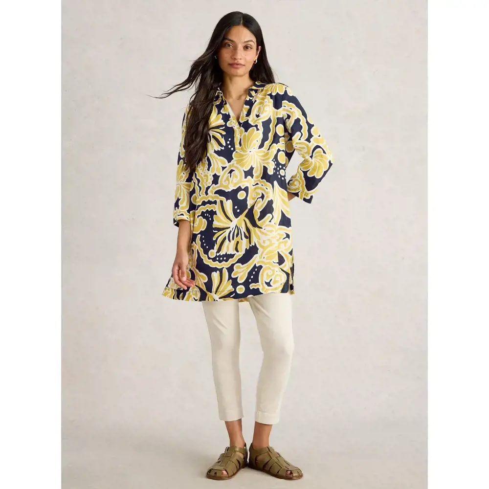 White Stuff Blake Linen Collared Tunic